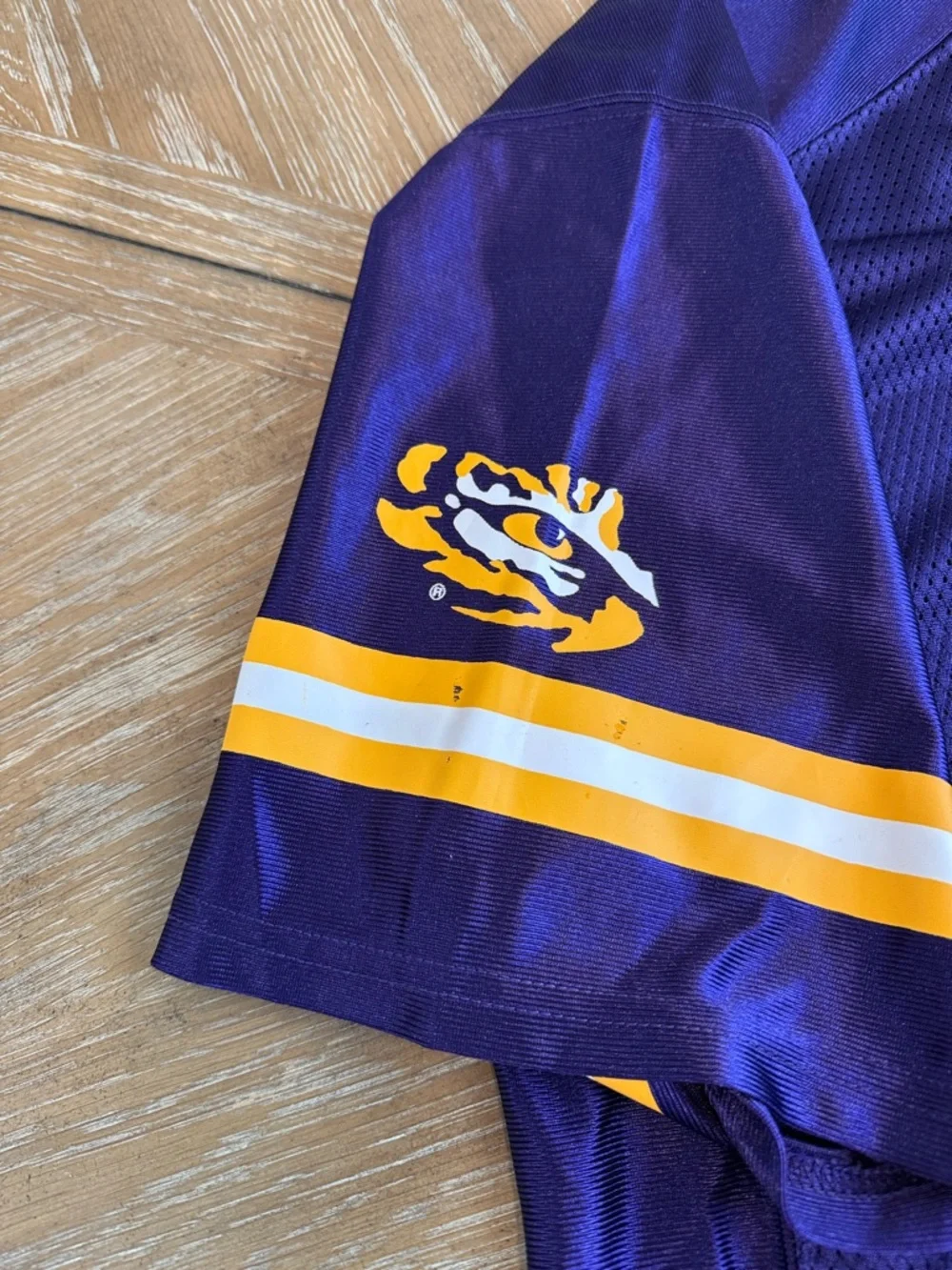 Pro Edge LSU Purple & Gold Football Jersey #18 - Picture 4 of 8